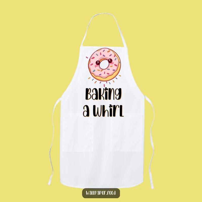 Funny Spinning Donut Apron - Bake with Sweetness and Sprinkle Fun