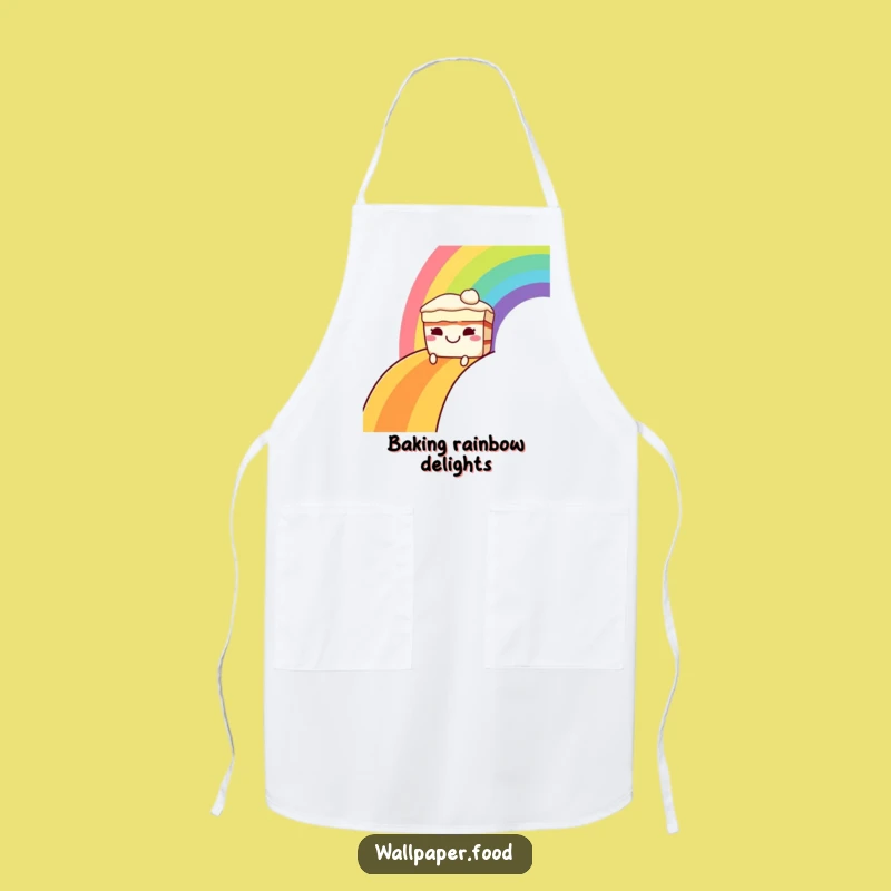 Funny Grinning Cake Rainbow Apron: Bake with Joy and Laughter