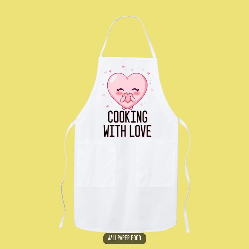 Funny Candy Heart Apron - Happy Baker's Sweet Accessory