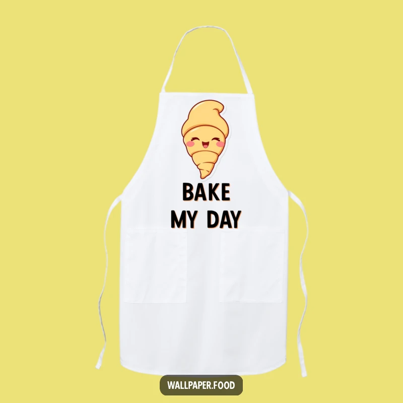 Funny Croissant Wink Apron - Bake Deliciousness with This Cheeky Pastry