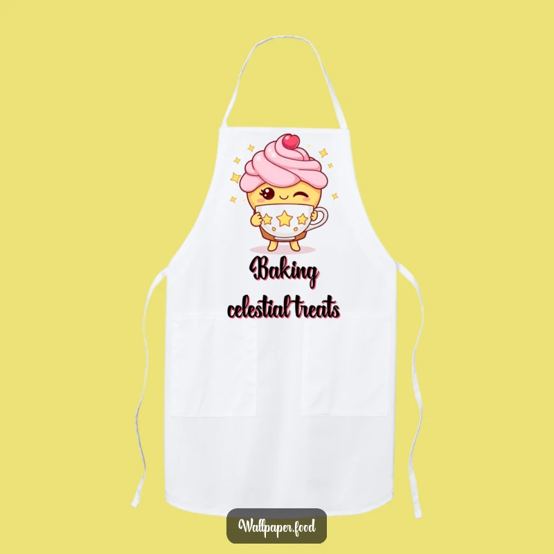 Funny Cupcake Magic Apron - Winking Character Gift for Sweet Bakers!