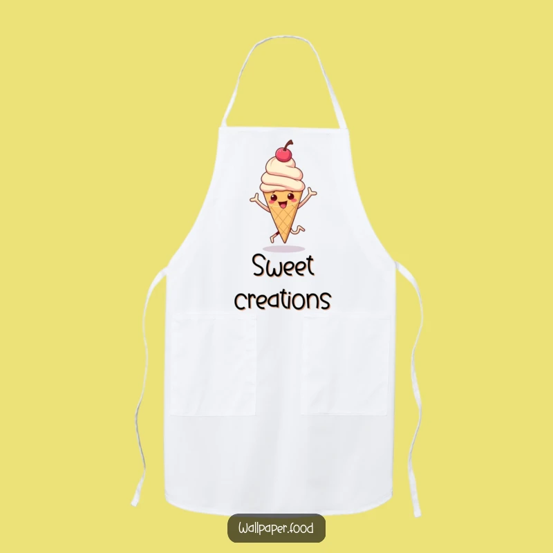 Funny Hopping Ice Cream Apron - Bake with Sweetness and Bouncing Fun