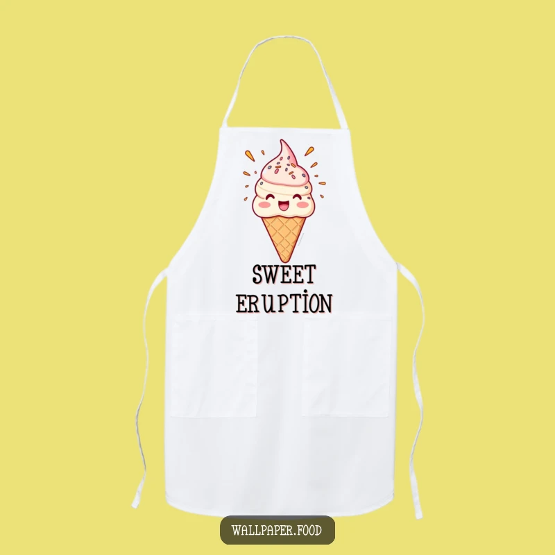 Funny Ice Cream Apron, Kitchen Fun, Sweet Summer Baker Gift