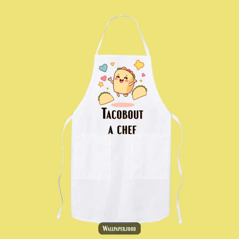 Funny Taco Chef Apron - Joyful Taco Character Kitchen Gift for Cooks!