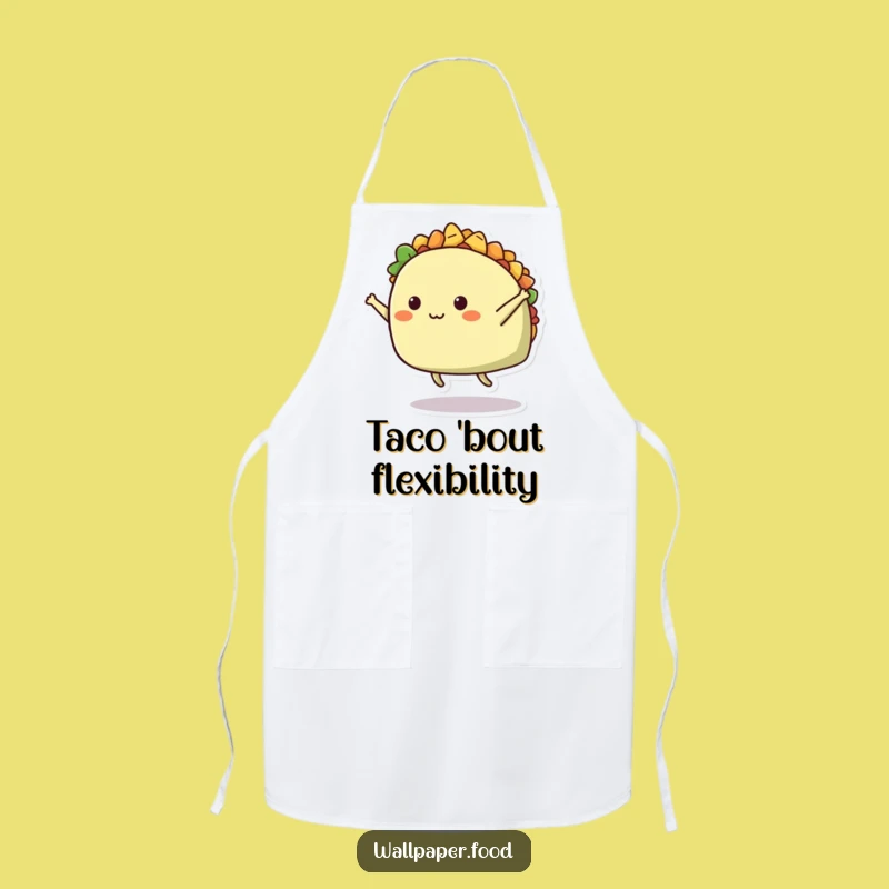 Funny Taco Split Chef Apron: Cook with confidence and a lot of laughs.