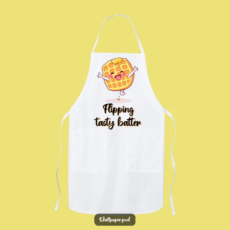 Funny Waffle Cartwheel Apron: Cook With Joy With This Hilarious Breakfast Character Accessory, Great Funny Gift!