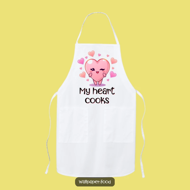 Funny Winking Candy Heart Apron: Cook With Sweet Charm Gift
