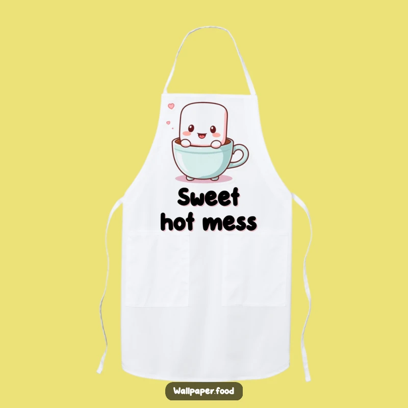Funny Marshmallow Cocoa Apron: Cook with Joy in This Hilarious Gear!