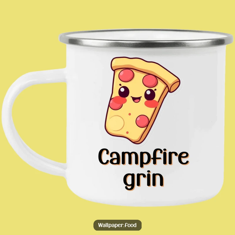 Funny Pizza Slice Camping Mug - Adventure with Mischief and Grins