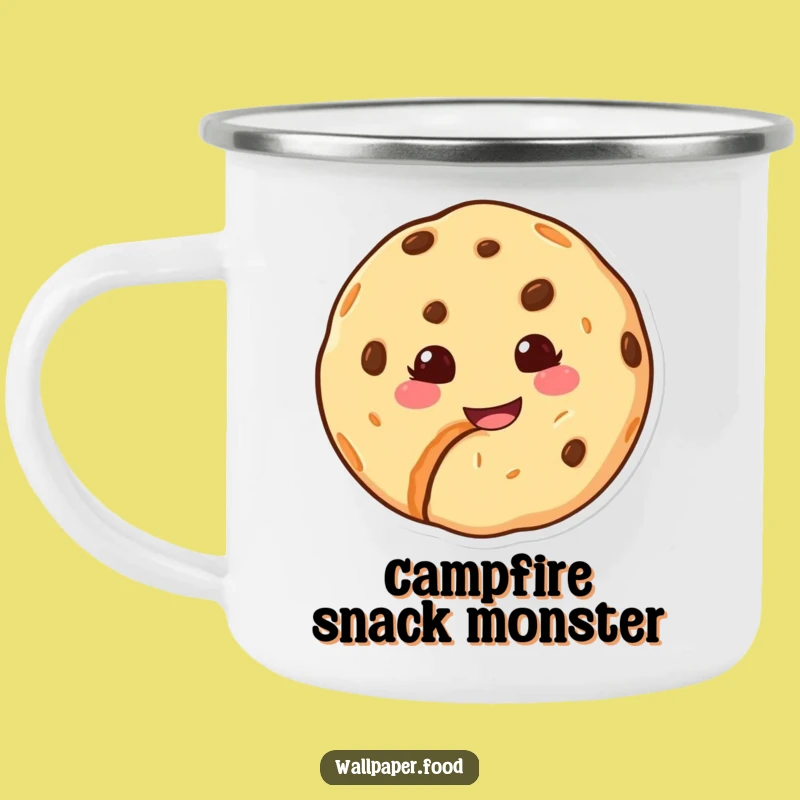 Funny Cookie Bite Camping Mug: Enjoy Your Coffee with a Grin, Perfect Funny Gift