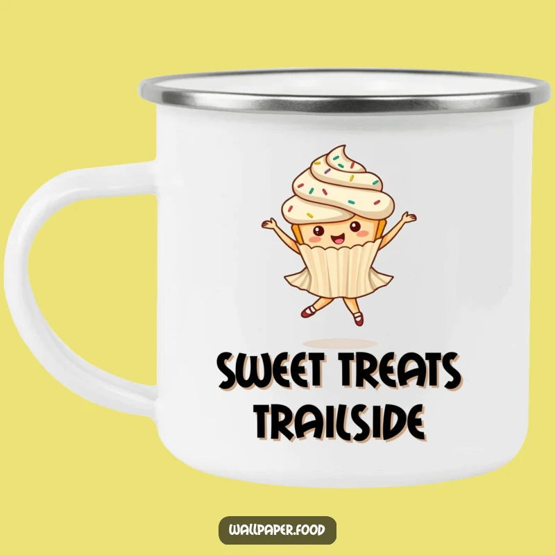 Funny Cupcake Ballet Camping Mug - Whimsical Outdoor Dancer Gift!