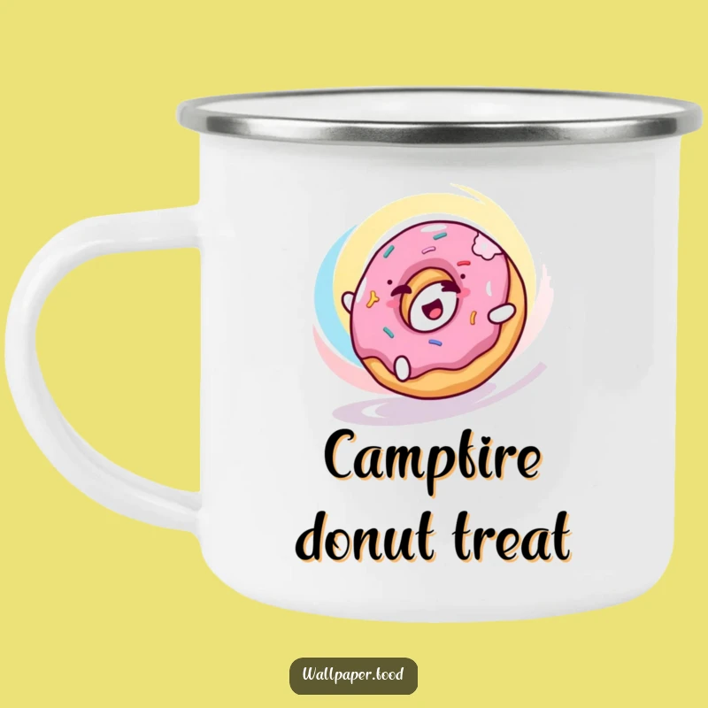 Funny Donut Adventure Mug - Happy Swirl Character Outdoor Sweetness Gift!