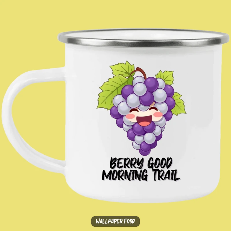Funny Grapes Camping Mug: Outdoor Adventures With This Joyful Bunch