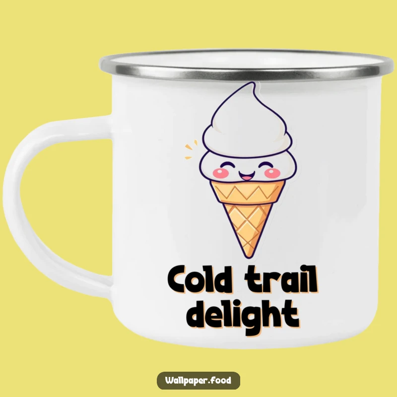Funny Ice Cream Cone Camping Mug - Delightful Outdoor Sip