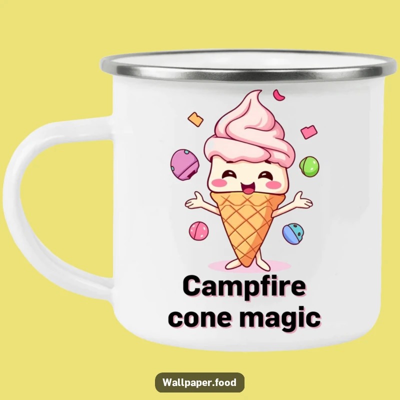 Funny Ice Cream Cone Juggling Camping Mug, Sip Sweetness on Your Adventures