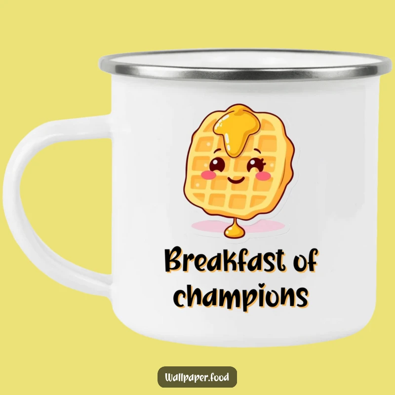 Funny Waffle Syrup Camping Mug: Adventure with Breakfast Humor, Perfect Funny Gift