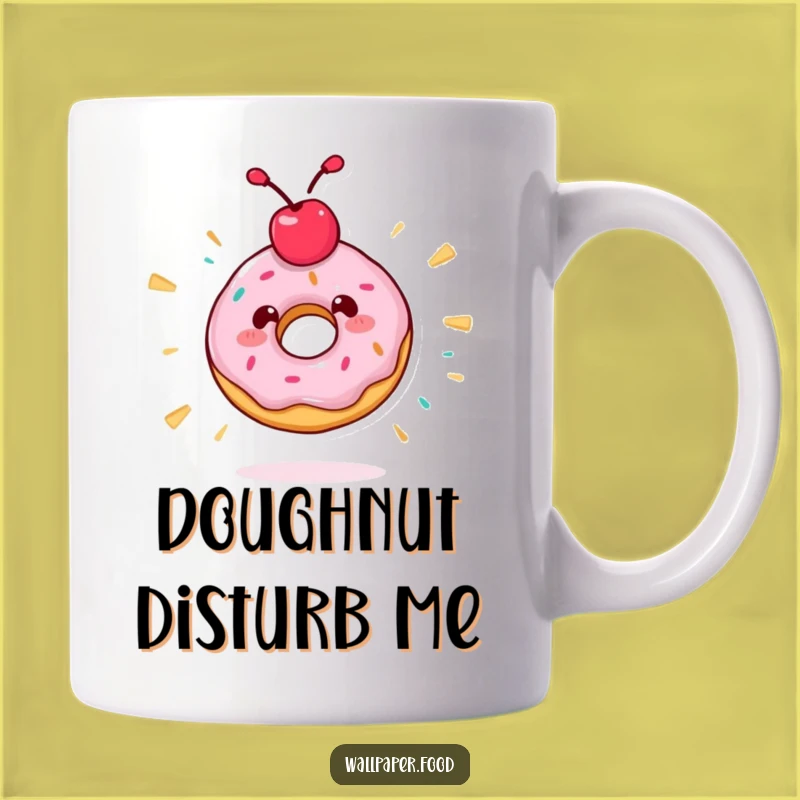 Funny Donut Spin Mug - Energetic Treat Character Gift for Sweet Lovers