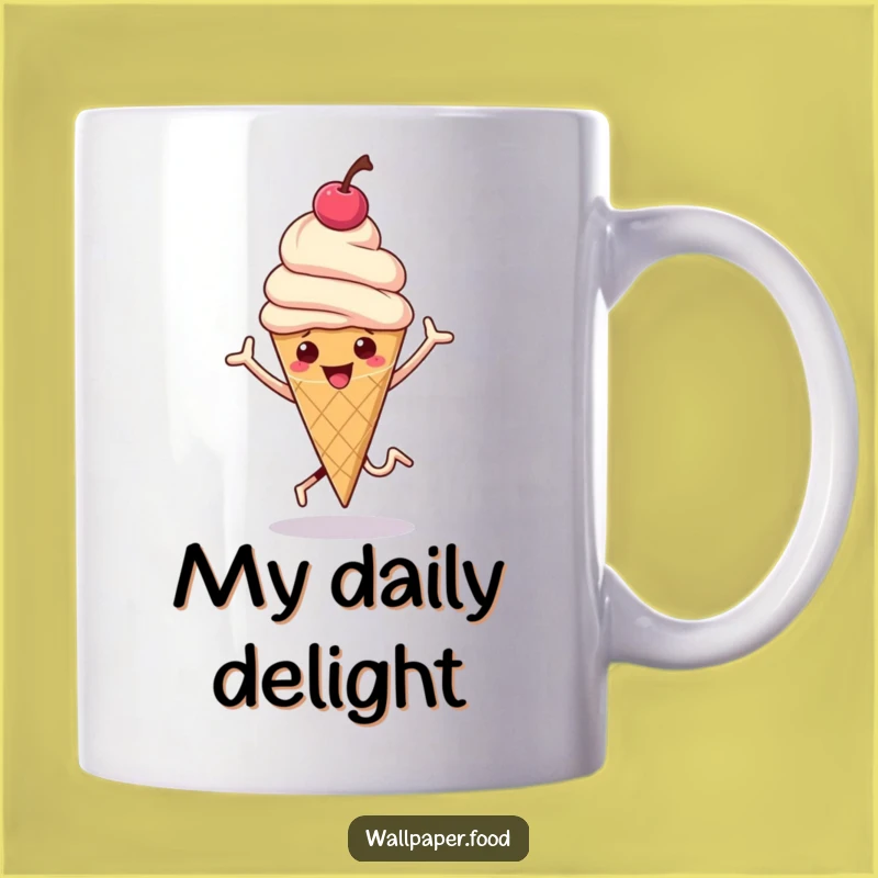Funny Hopping Ice Cream Mug - Bouncing Cherry Delight Gift