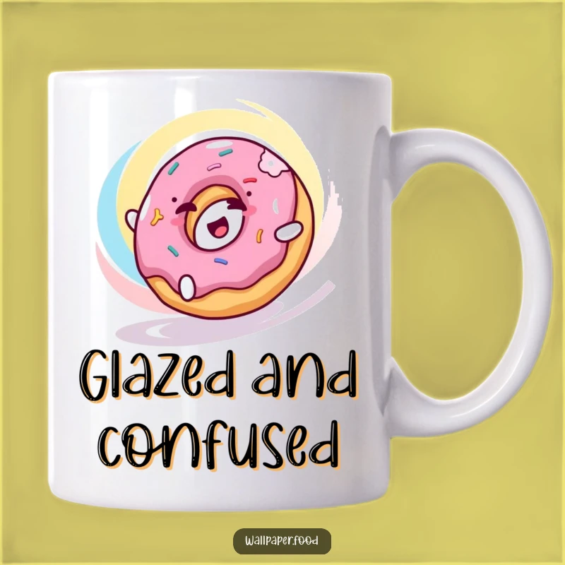 Funny Donut Roll Mug - Happy Swirl Character Gift for Sweet Mornings!