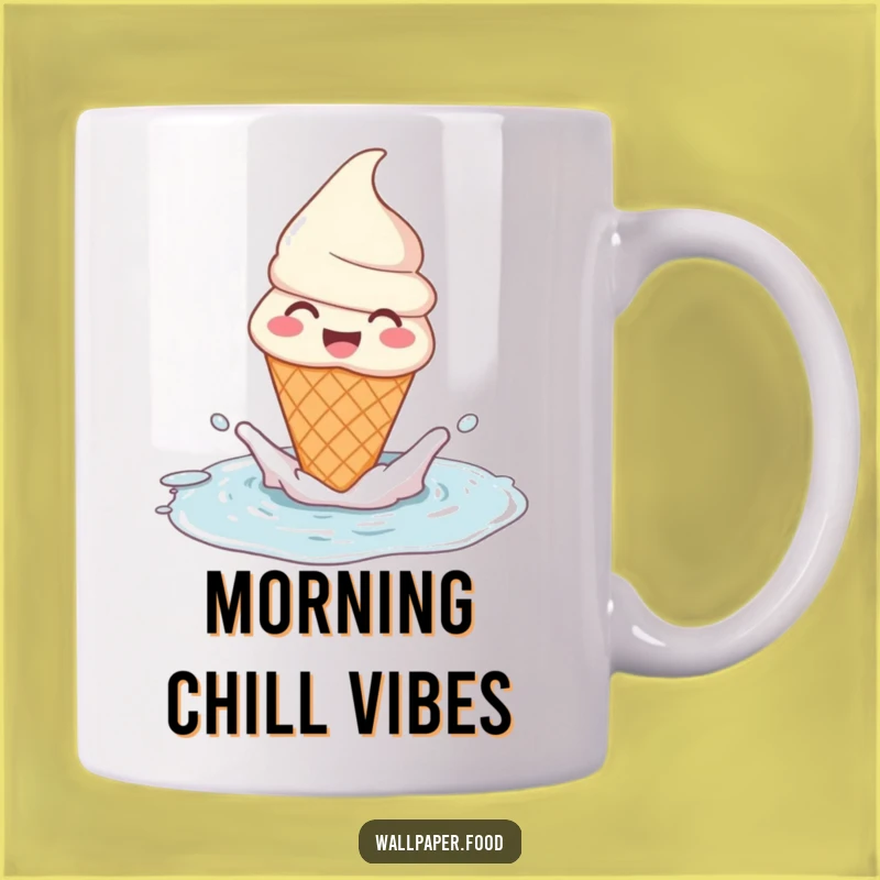 Funny Ice Cream Cone Puddle Splash Mug: Joyful Treat for a Sweet Gift