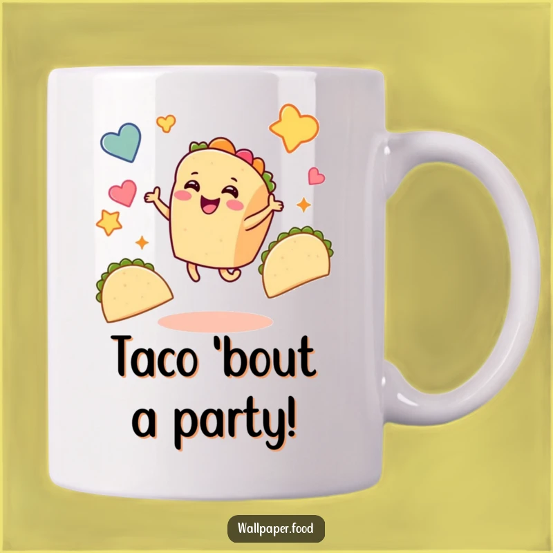 Funny Dancing Taco Mug - Joyful Taco Character Gift for Fiesta Lovers!