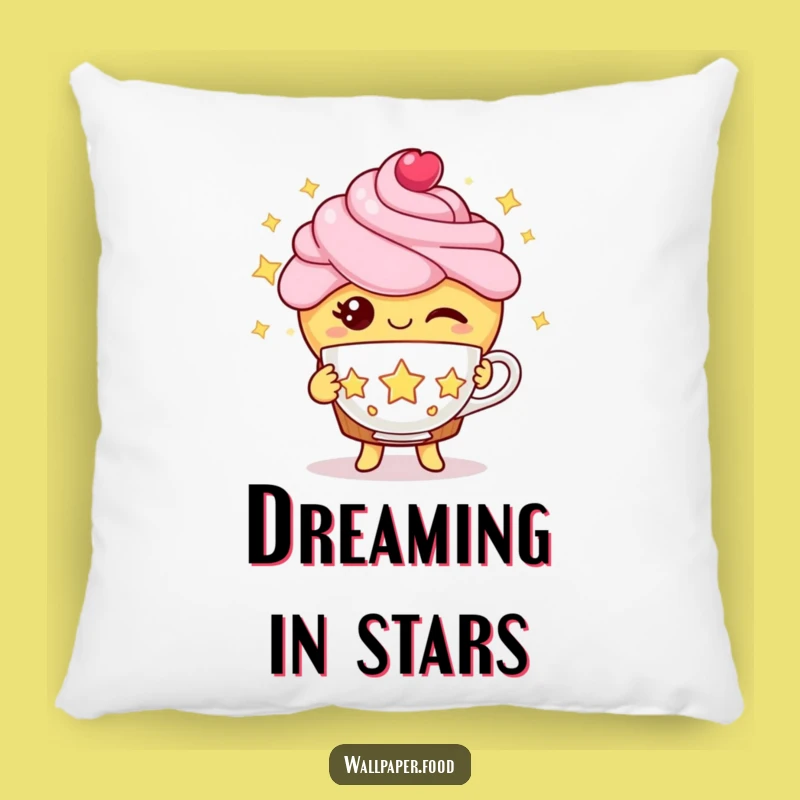 Funny Cupcake Dream Pillow - Winking Character Magical Comfort Accent!