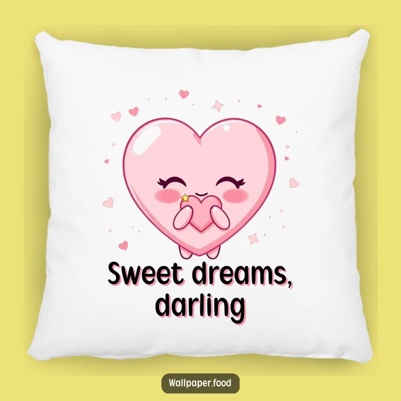 Funny Candy Heart Pillow - Cozy & Happy Glitter Comfort