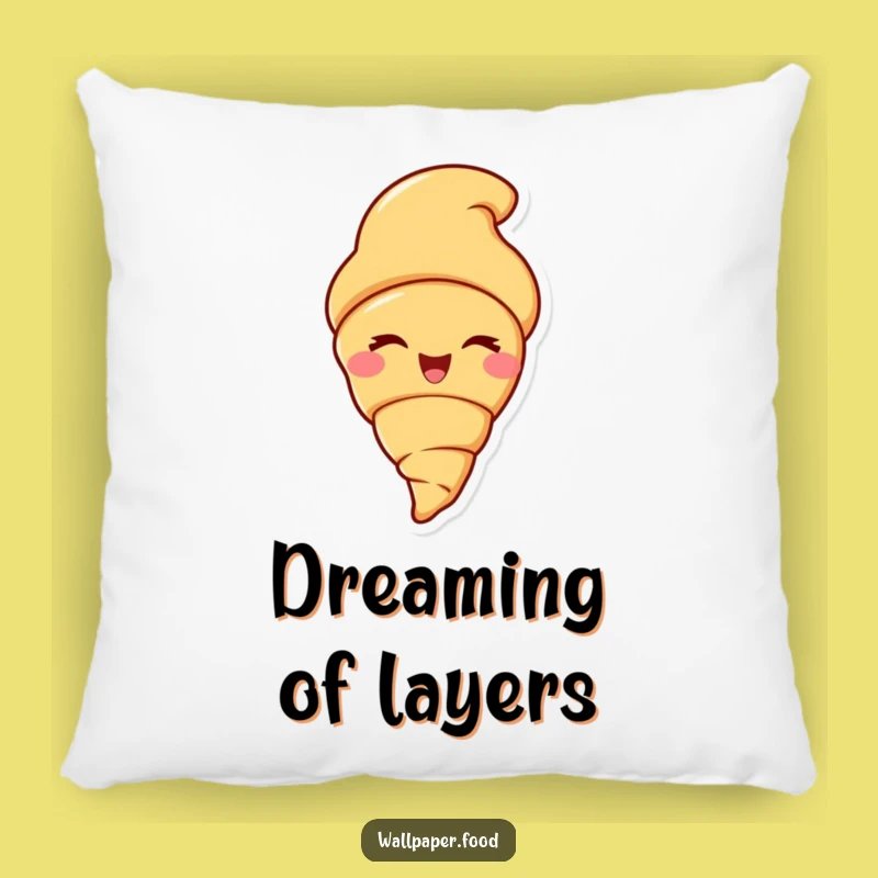 Funny Croissant Wink Pillow - Cozy Pastry Character for Sweet Dreams
