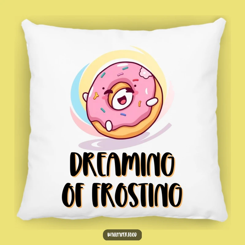 Funny Donut Delight Pillow - Happy Swirl Character for Cozy Fun!