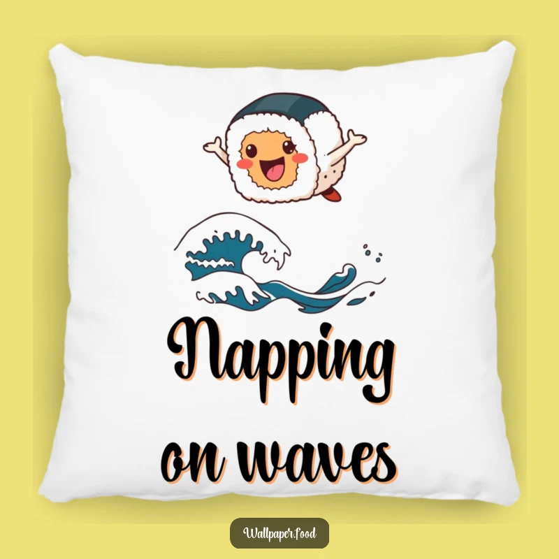 Funny Sushi Ocean Pillow - Cheerful Sushi Roll Accent for Cozy Fun!