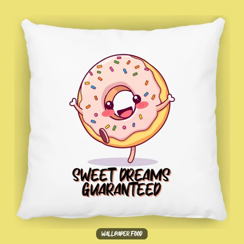 Soft Funny Donut Sprinkle Cartwheel Pillow: Cozy Comfort with Sweet Charm