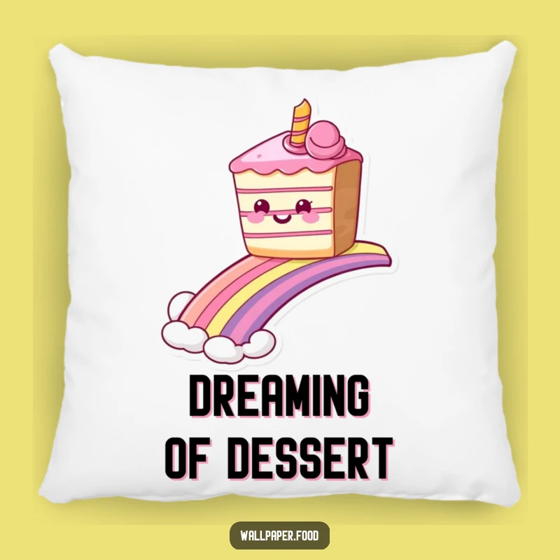 Soft Funny Grinning Cake Rainbow Pillow, Sweet Ride Humorous Comfort