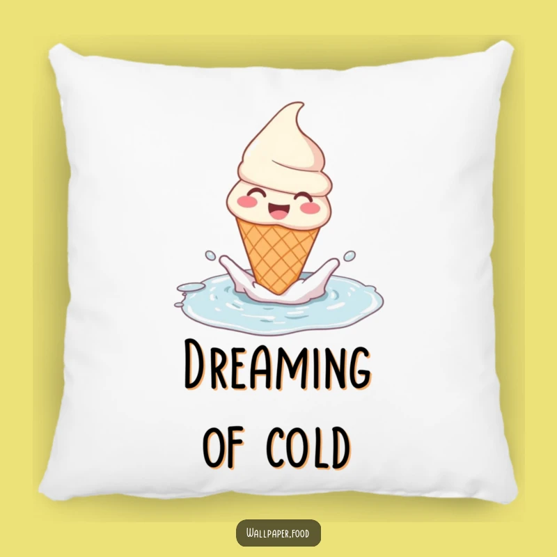 Soft Funny Ice Cream Cone Puddle Splash Pillow: Cozy Comfort with a Playful Twist