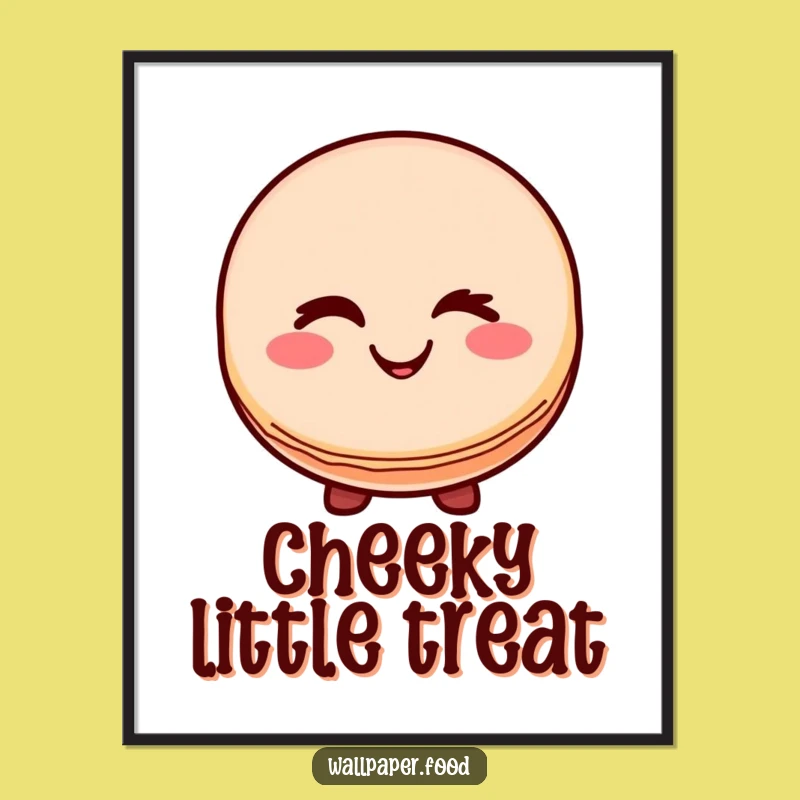 Funny Macaron Wink Digital Art: Instant Sweetness for Your Walls!