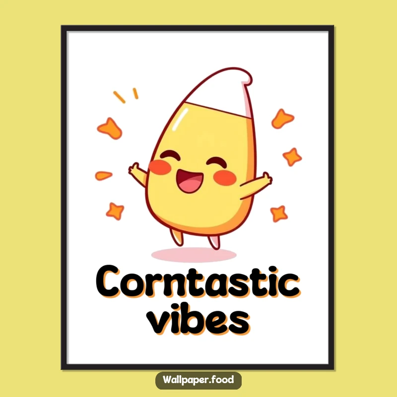 Funny Laughing Candy Corn Digital Art Print: Instant Bouncy Decor Gift