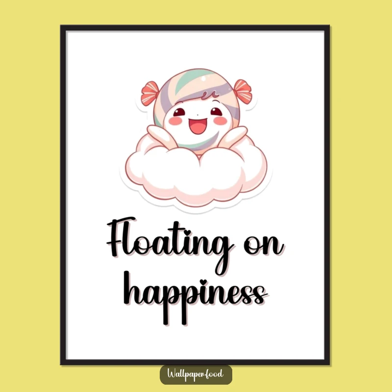 Funny Candy Cloud Art Print - Instant Sweetness for Your Walls