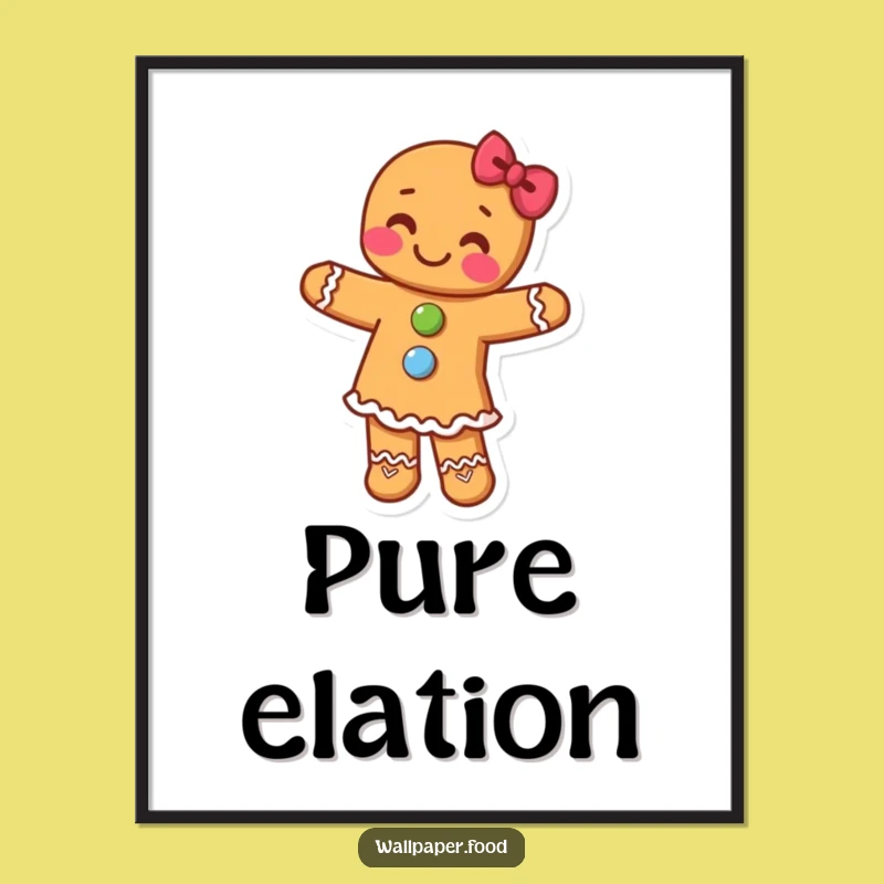 Funny Gingerbread Dancer Digital Art: Decorate Your Space With This Hilarious Holiday Character Print, Instant Funny Gift!