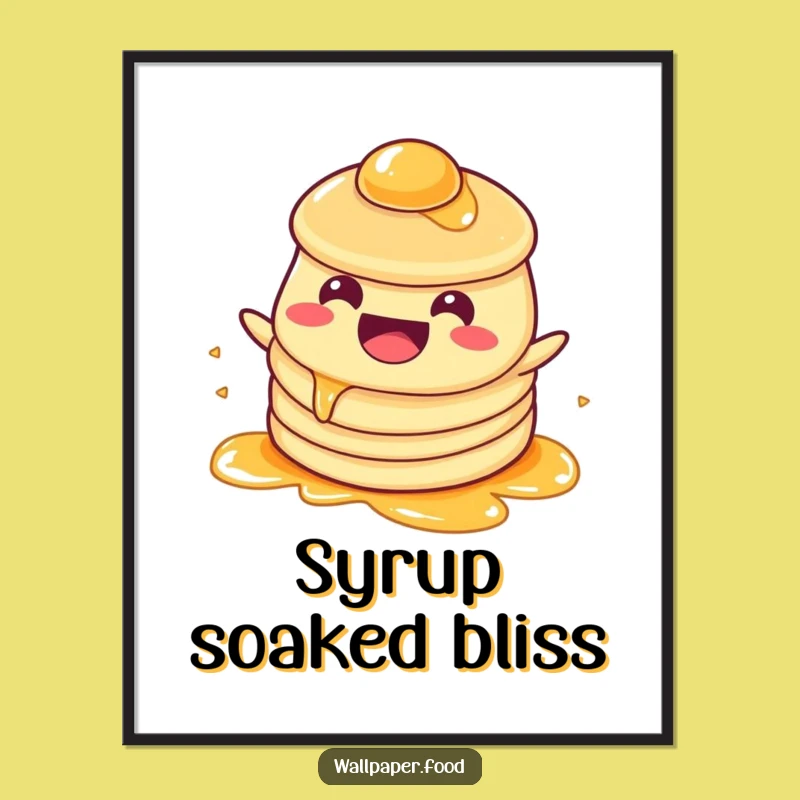 Funny Pancake Syrup Art Print - Instant Breakfast Joy for Your Walls