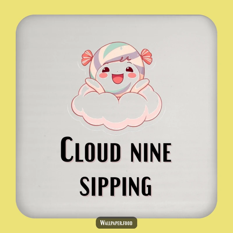 Funny Candy Cloud Coaster - Protect Surfaces with Sweet Charm