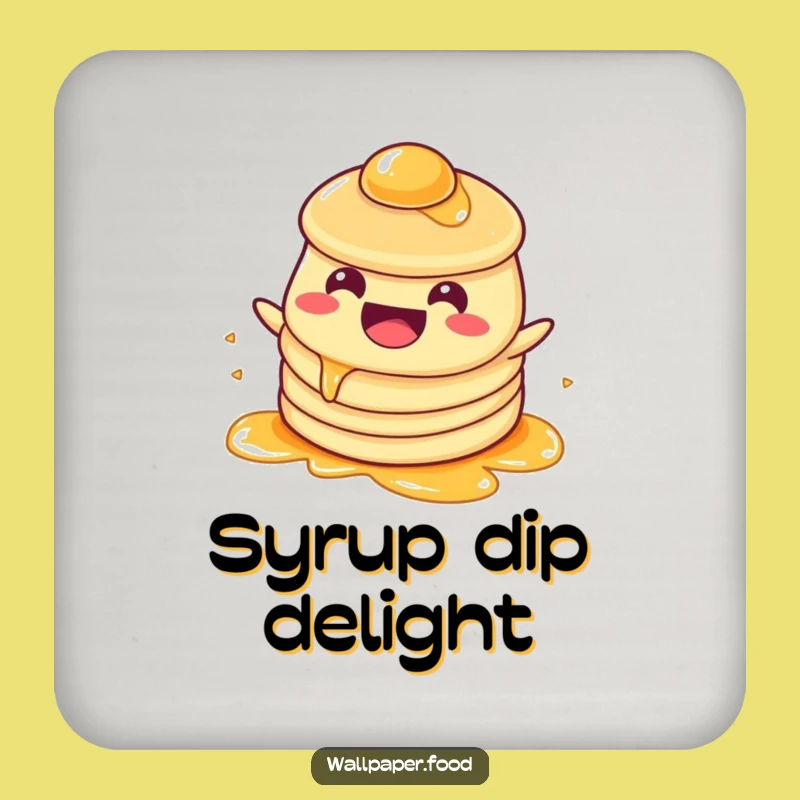 Funny Pancake Syrup Coaster - Protect Surfaces with Breakfast Charm