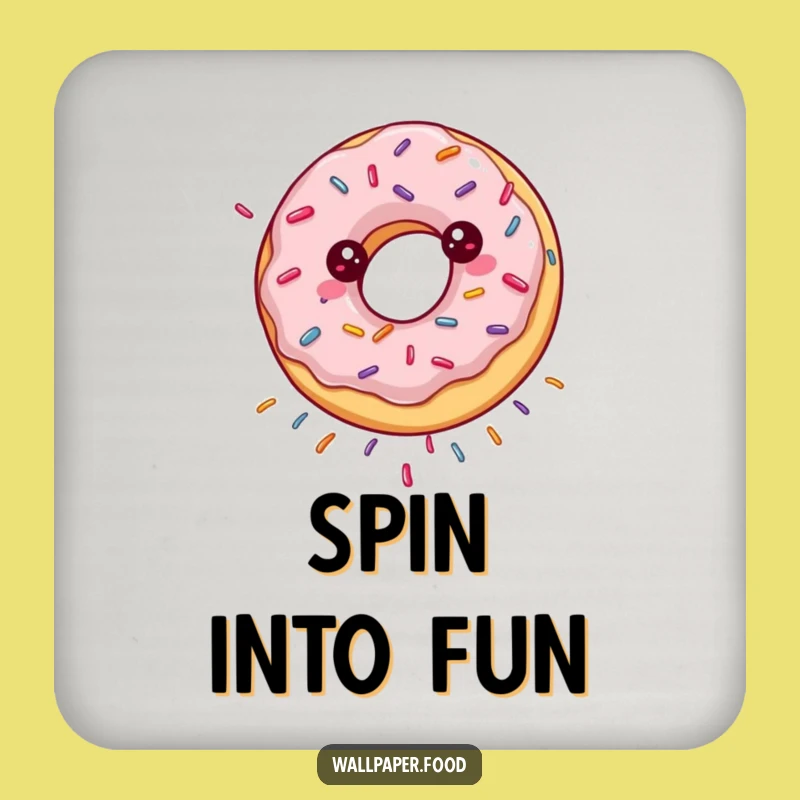 Funny Spinning Donut Coaster - Protect Surfaces with Sweetness