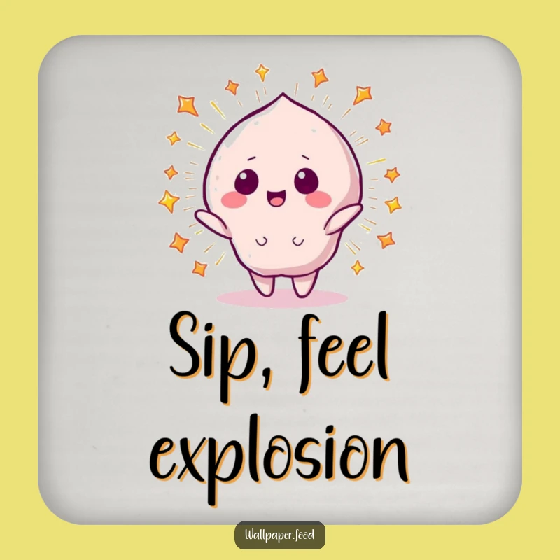 Funny Beaming Candy Coaster - Starry Explosion Art, Hilarious Sweet Drink Protection Gift