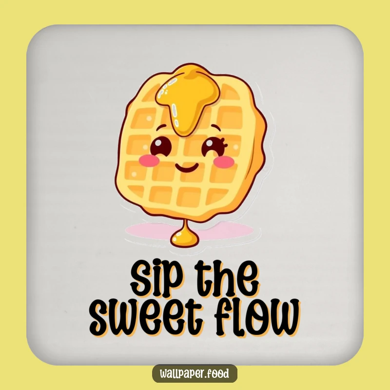 Funny Waffle Syrup Coaster: Protect Surfaces with Delicious Style, Perfect Funny Gift