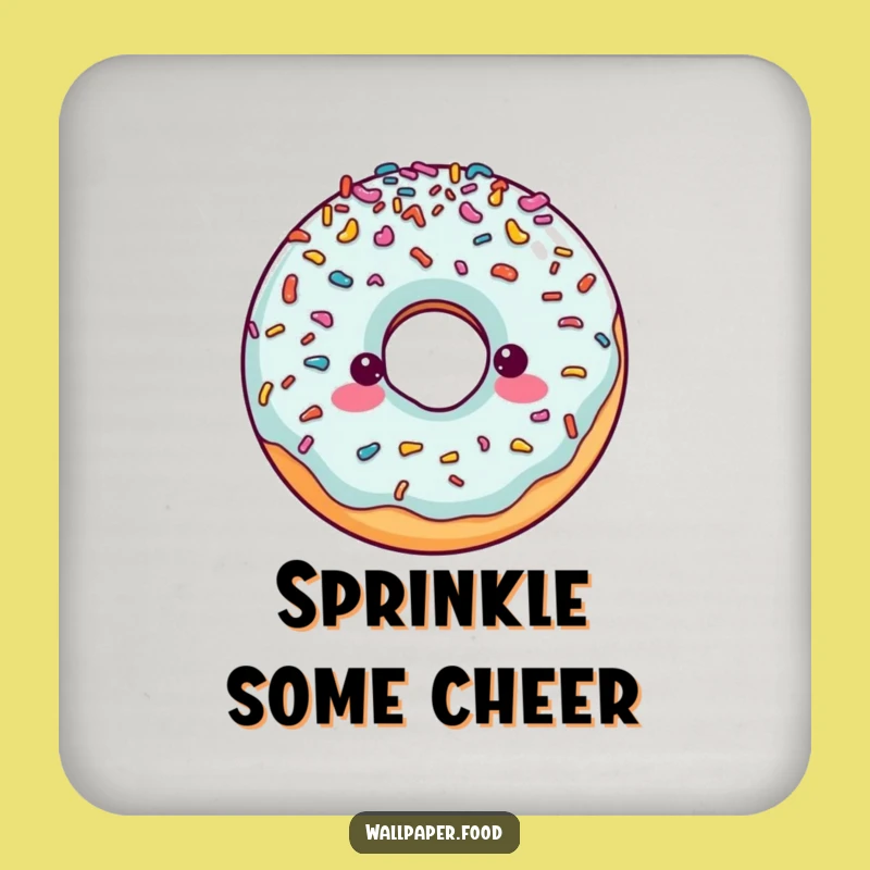 Funny Doughnut Sprinkles Coaster: Protect Surfaces with Sweet Style, Perfect Funny Gift