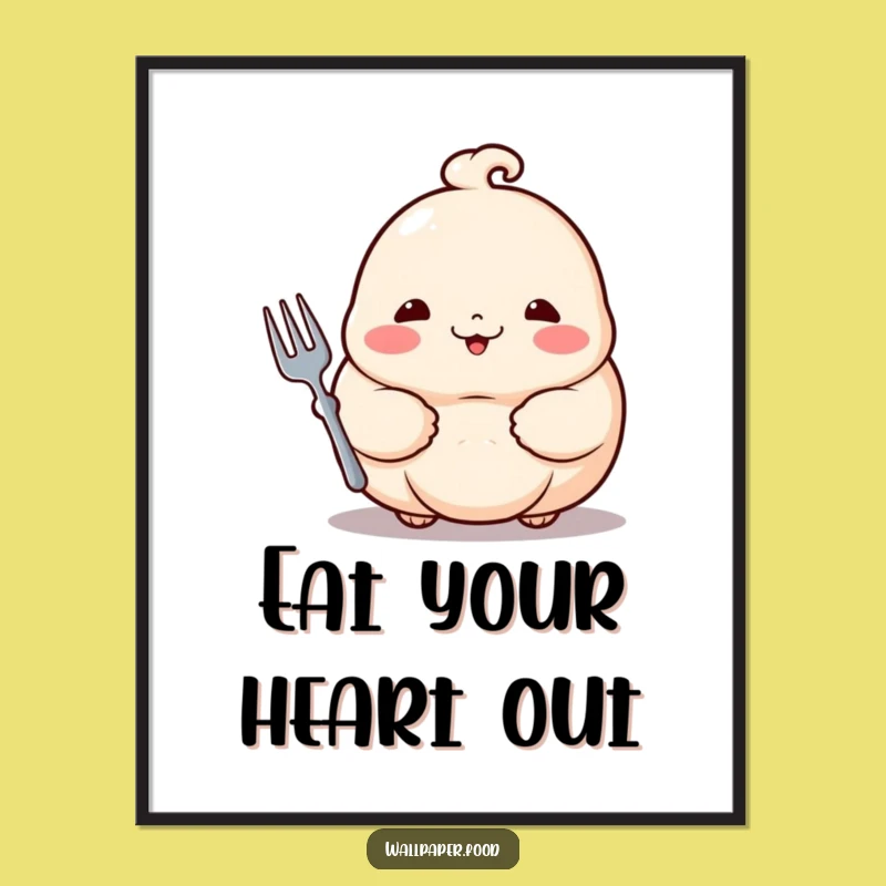 Funny Dumpling Poster: Proud Foodie Art, Hilarious Kitchen Decor, Gift Idea