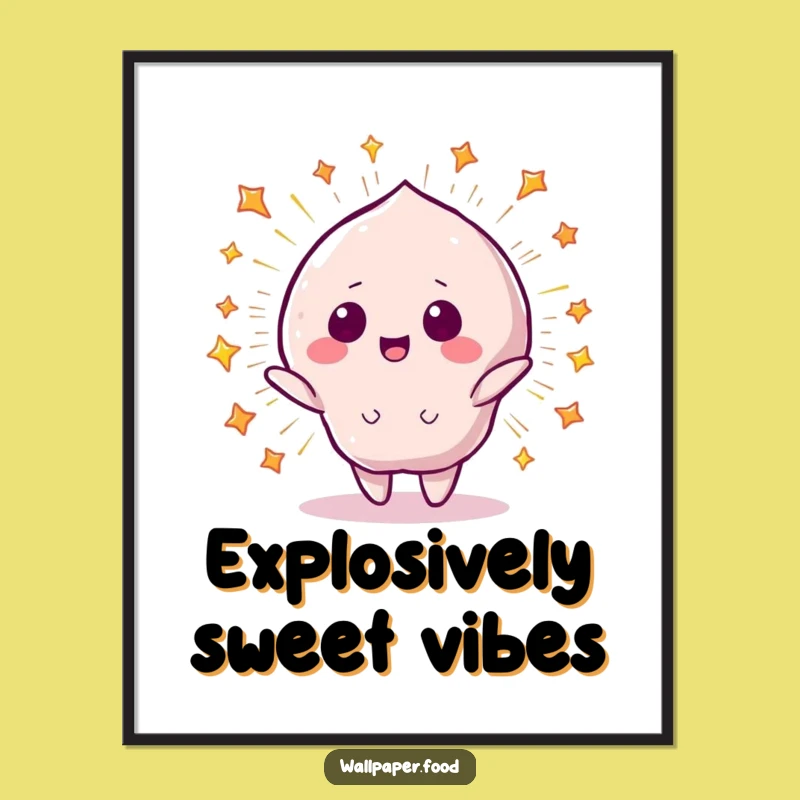 Funny Beaming Candy Poster - Starry Explosion Art, Hilarious Sweet Decor Gift