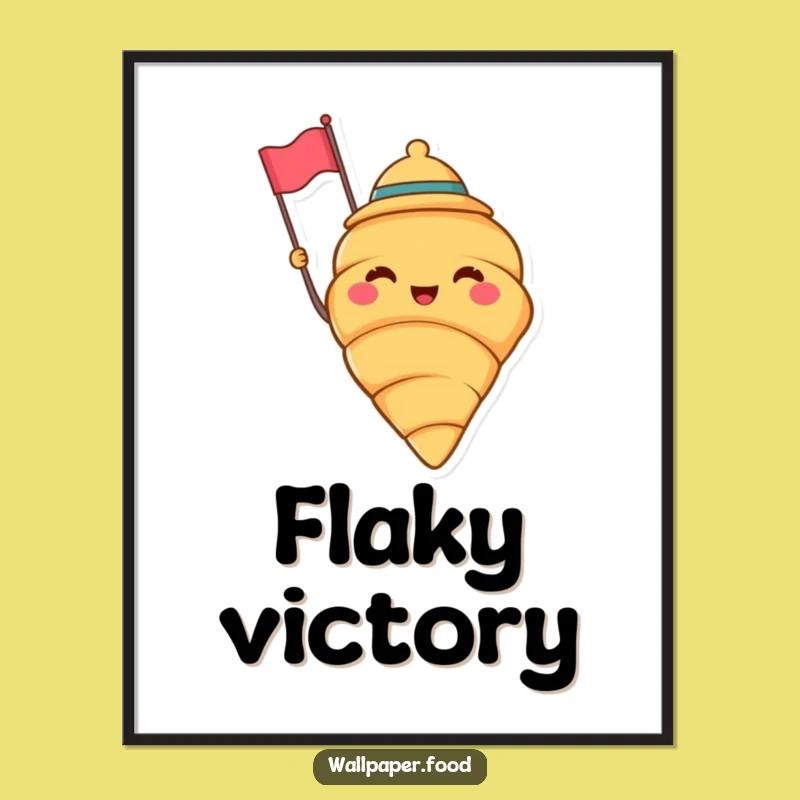 Funny Croissant Hat Poster - Whimsical Wall Art for a Cheerful Space!