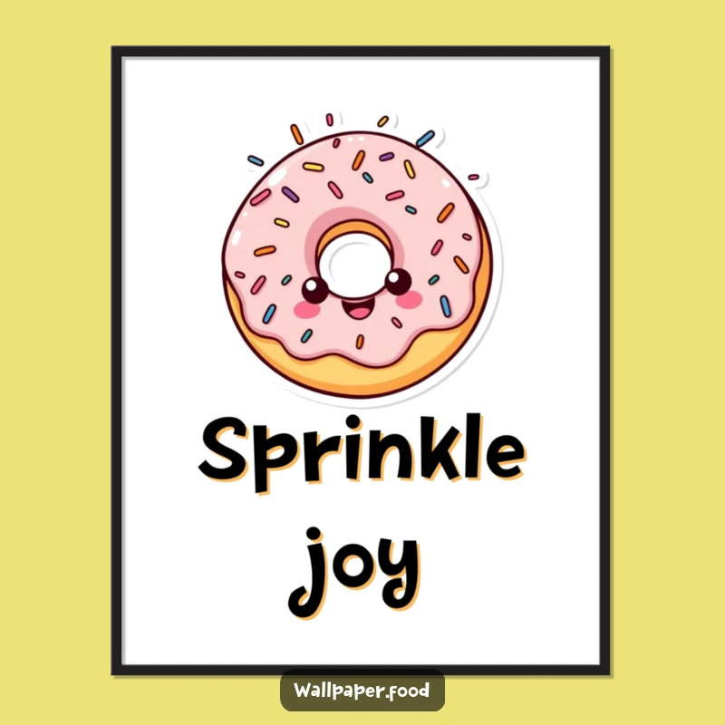 Funny Halo Donut Poster: Divine Character Art for Your Walls