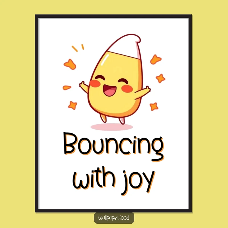 Funny Laughing Candy Corn Poster: Bouncy Wall Art For Playful Spaces Gift