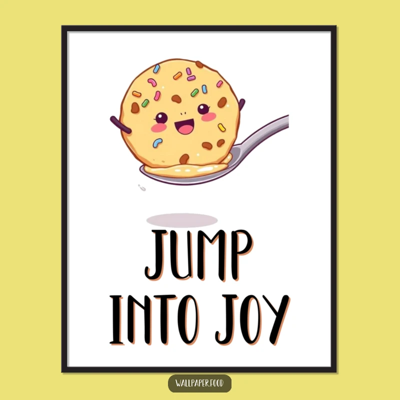Funny Cookie Jump Poster - Whimsical Wall Art for a Sweet Space!